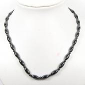 Mens Magnetic Hematite 6x12mm Oval Beads Strands Necklace